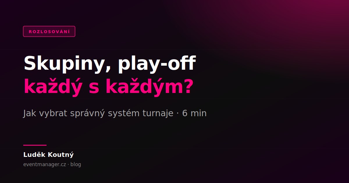 Tabulka rozlosování turnaje na tabuli v hale